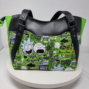 NSFW Handmade Schwifty Pickle Black & Green Hand Crafted Vinyl Hiraeth Handbag